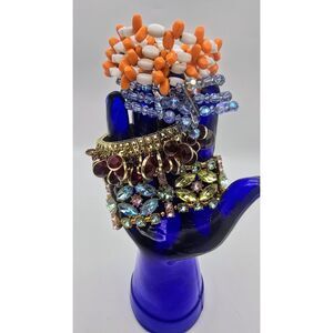 Vintage to Now One Size Stretch & Wrap Bracelet Lot ( 4 )  Rhinstone Bling